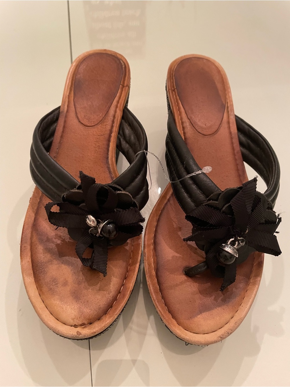 Coach Black Floral Slide Sandals for Women